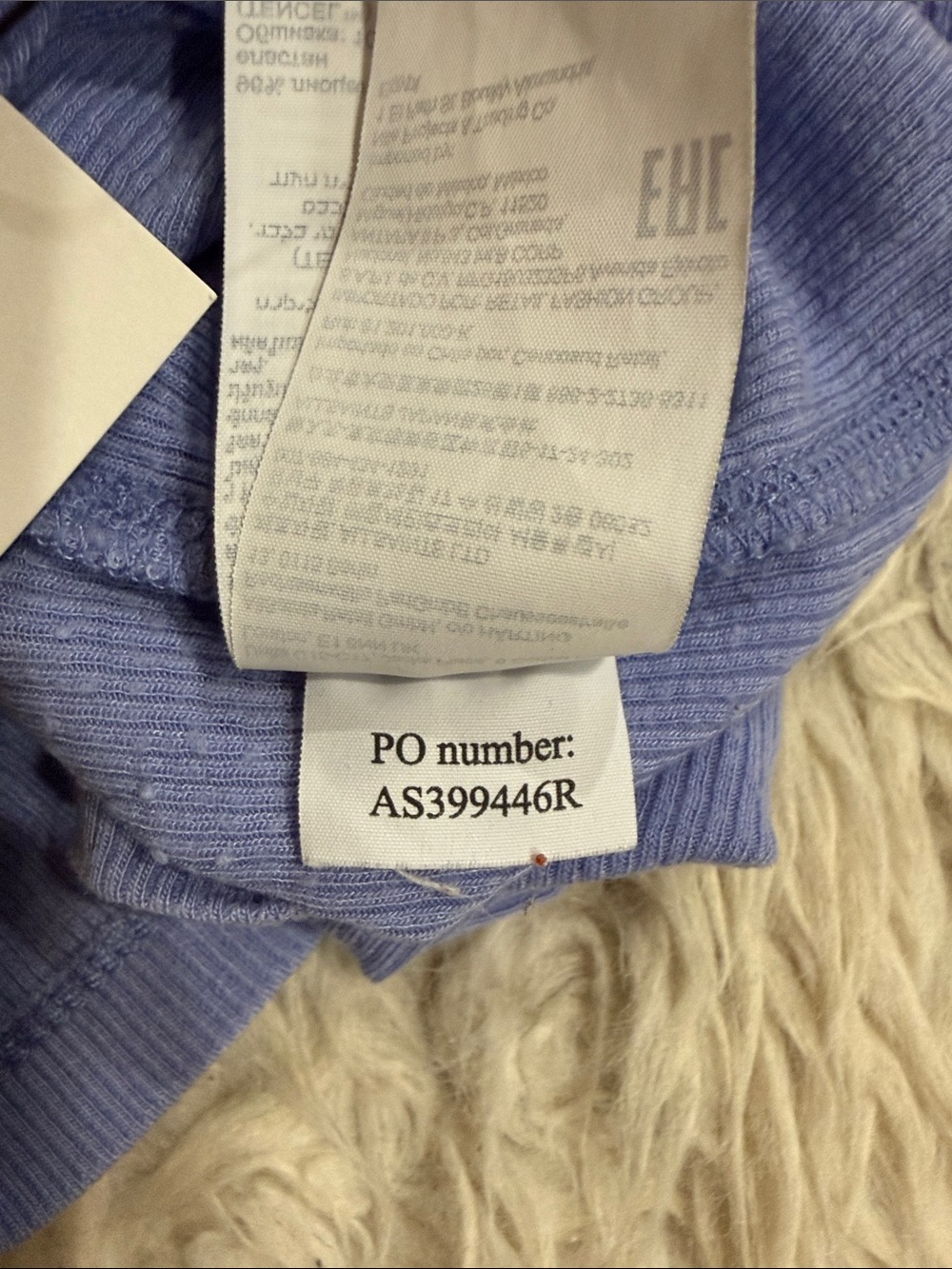 All Saints Rina Ribbed Tank Top In Washed Blue Size 6 - Picture 10 of 10